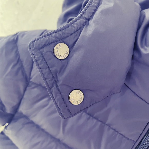 MONCLER {18-24} Puffer Coat Down Navy Blue Detachable Hood - Picture 5 of 16